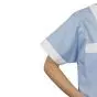 Tunique médicale femme Tilly bleu parement blanc Mulliez