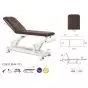 Ecopostural 2 section electric table with circular rail foot control C3533