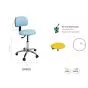 Ecopostural swivel stool with chromium-plated base and backrest Ecopostural S4609