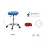 Ecopostural swivel stool with chromium-plated base Ecopostural S4640