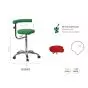 Ecopostural swivel stool with chromium-plated base Ecopostural S5643