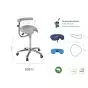 Ecopostural DERBY stool with chromium-plated base and backrest Ecopostural S5673