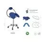 Ecopostural PONY saddle stool with chromium-plated base Ecopostural S5662