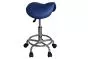 Saddle Stool Pony in Blue Chrome-plated Mediprem