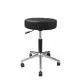 Standard swivel stool with chromium-plated base