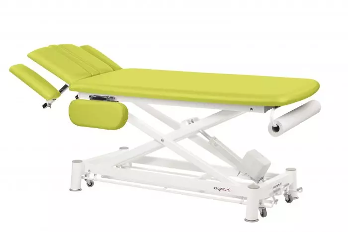 Table de massage électrique pour ostéo et kiné avec accoudoirs Ecopostural C7544