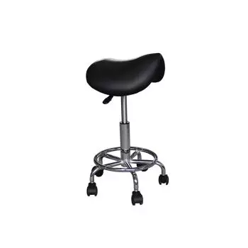 Saddle Stool Pony in Black Chrome-plated Mediprem