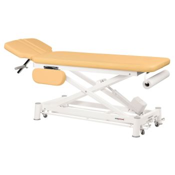 Electric Massage Table in 2 parts Ecopostural C7535 with peripheral bar and armrests