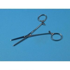 Staight Kocher forceps, with 1x2 teeth