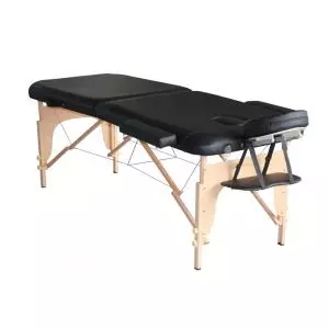 Eco Pro Folding wooden massage table (Black) - Mediprem 