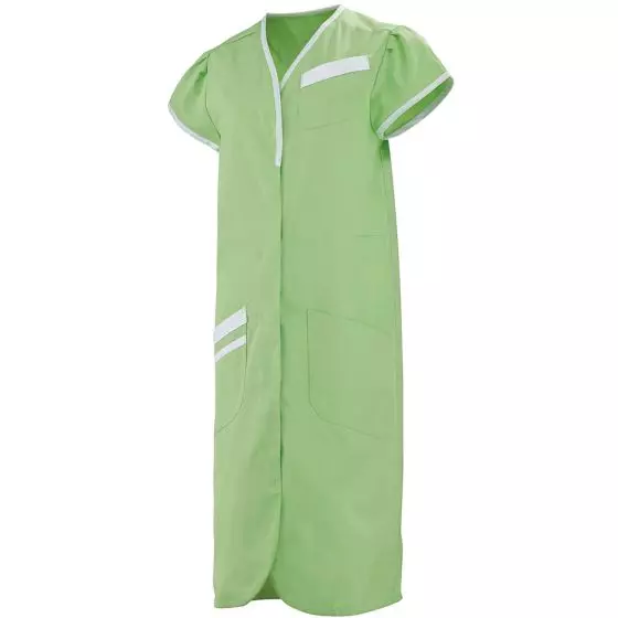 Blouse médicale femme manches courtes DAPHNEE 8PMC00PC Vert pomme/Blanc