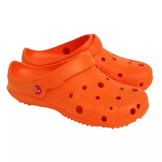 Orange men's Globule clogs