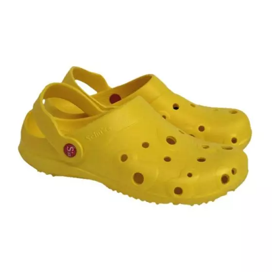 Yellow men's Globule clogs