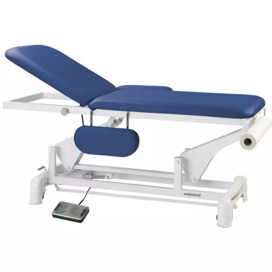 Ecopostural 2 section electric table with arm rests C3550