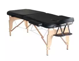 Eco Pro Folding wooden massage table (Black) - Mediprem 
