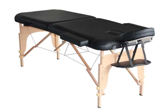 Eco Pro Folding wooden massage table (Black) - Mediprem 